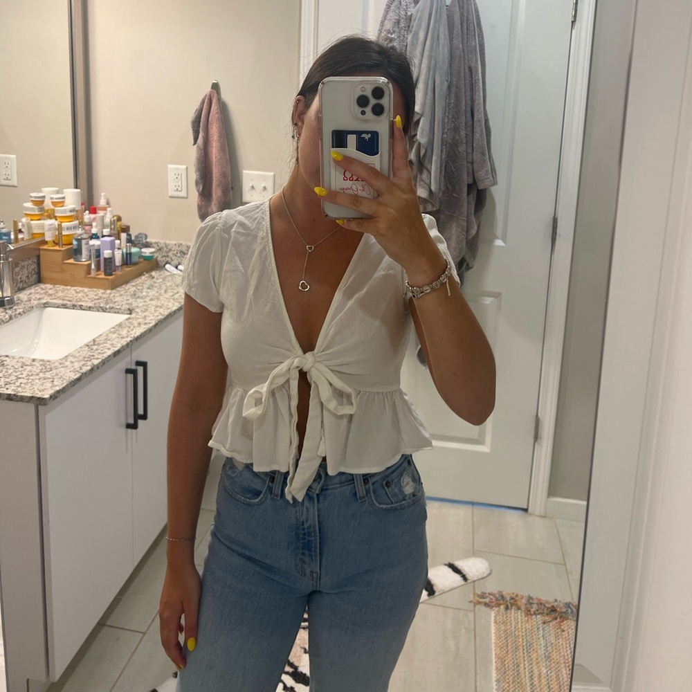 Brandy Melville Tie Front Top
